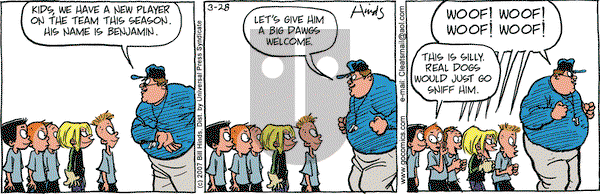 Cleats on Wednesday March 28, 2007 Comic Strip