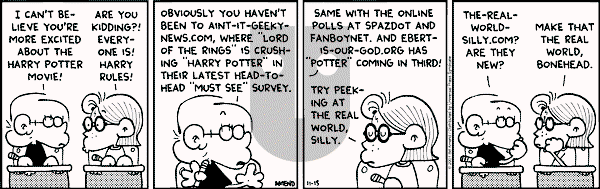 FoxTrot on Thursday November 15, 2001 Comic Strip