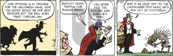 Cleats - Saturday October 27, 2007 Comic Strip