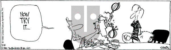 The Buckets on Friday March 8, 1996 Comic Strip