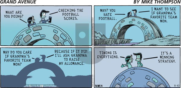Grand Avenue on Sunday November 10, 2019 Comic Strip