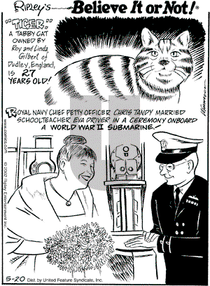 Ripley's Believe It or Not on Monday May 20, 2002 Comic Strip