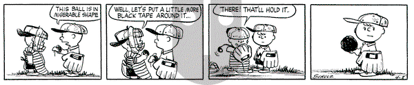 Peanuts on Thursday April 8, 1954 Comic Strip