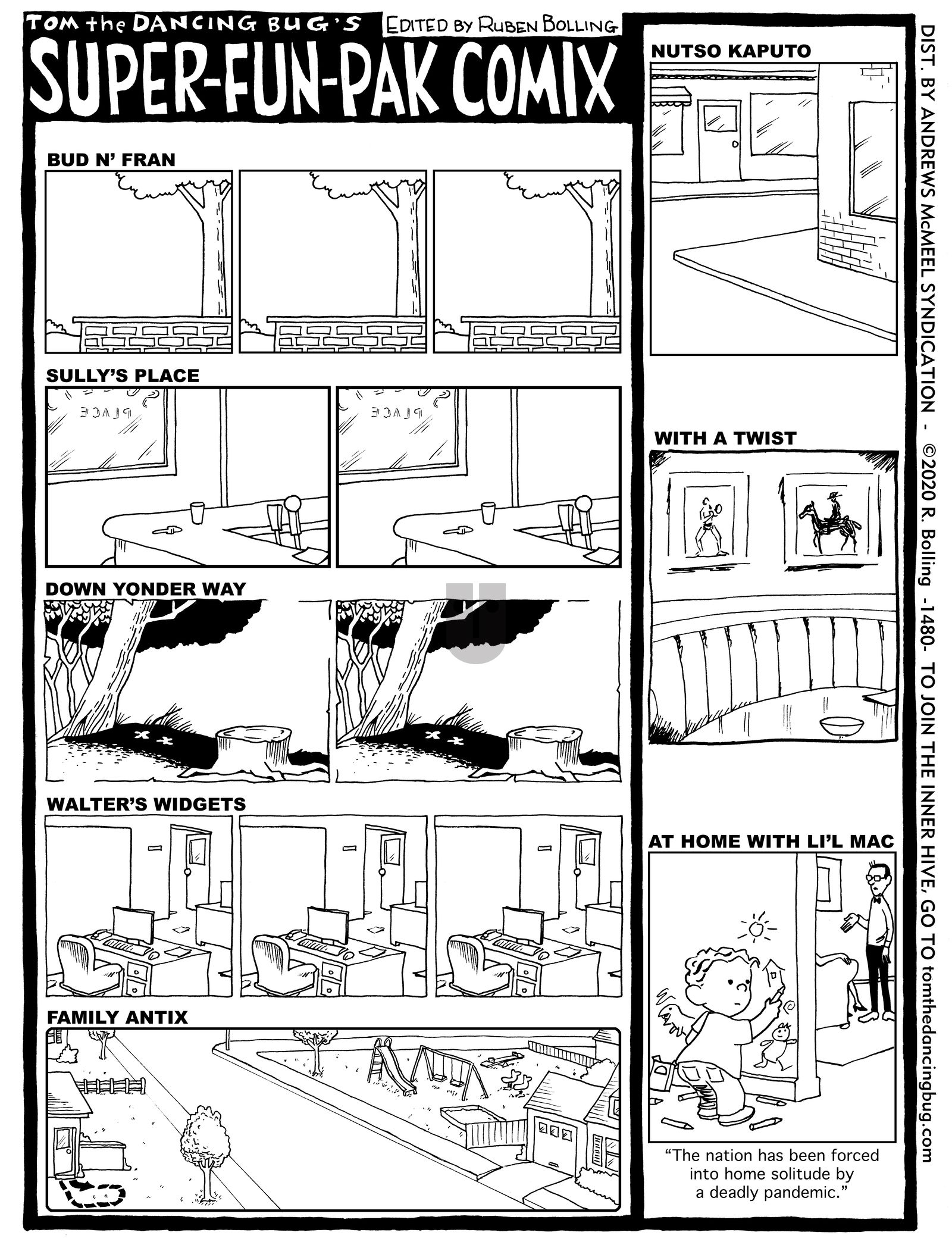 Tom the Dancing Bug - Monday March 23, 2020 Comic Strip