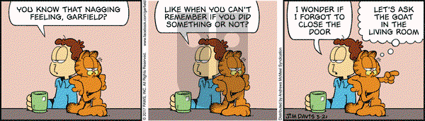 Garfield on Tuesday March 21, 2017 Comic Strip