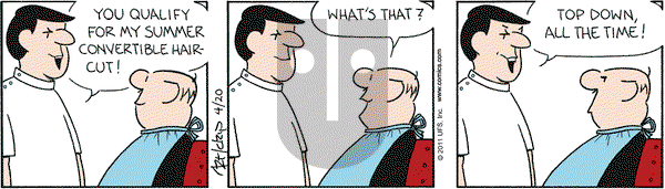 The Born Loser on Wednesday April 20, 2011 Comic Strip