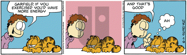 Garfield on Monday April 9, 2001 Comic Strip