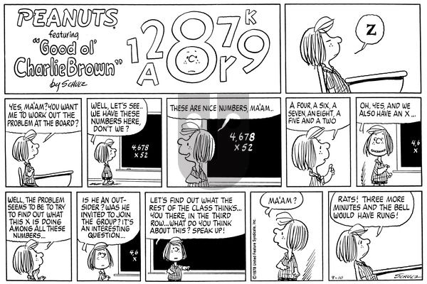 Peanuts on Sunday September 10, 1978 Comic Strip