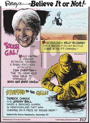 Ripley's Believe It or Not on Friday July 17, 2015 Comic Strip