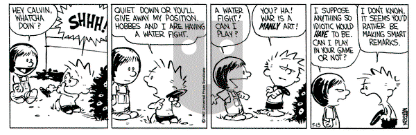 Calvin and Hobbes on Monday July 13, 1987 Comic Strip