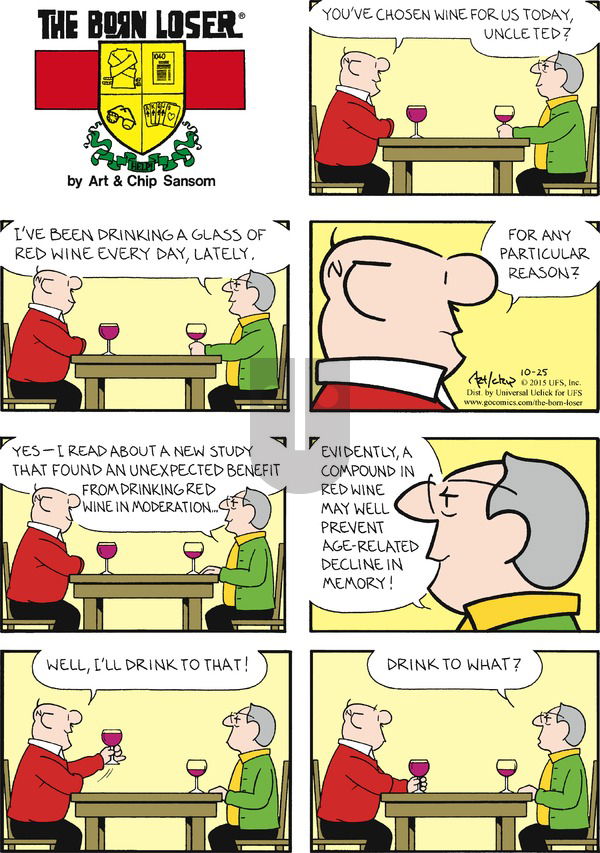 The Born Loser on Sunday October 25, 2015 Comic Strip