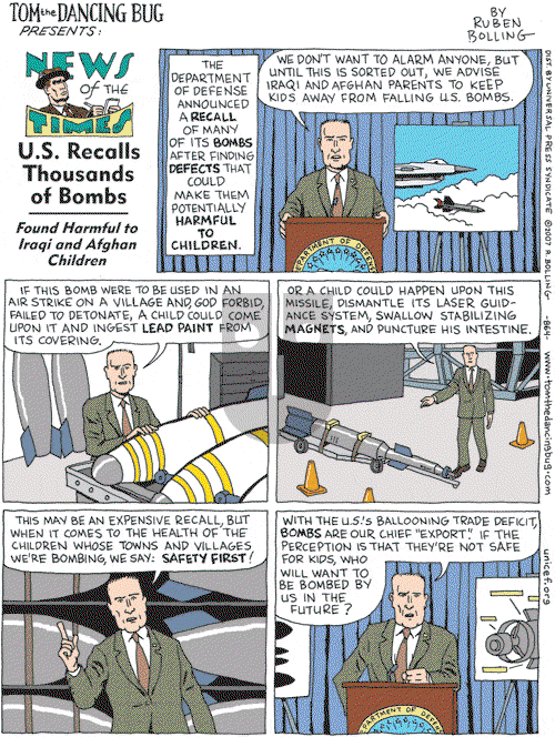 Tom the Dancing Bug on Saturday August 25, 2007 Comic Strip