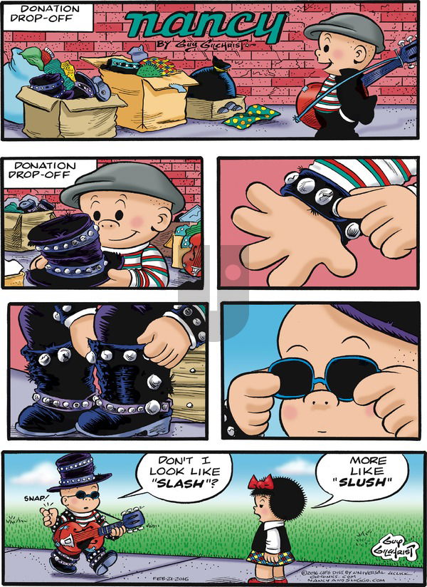 Nancy on Sunday February 21, 2016 Comic Strip