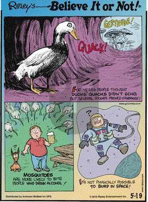 Ripley's Believe It or Not on Saturday May 19, 2018 Comic Strip