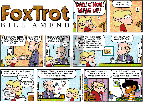 FoxTrot - Sunday June 15, 1997 Comic Strip