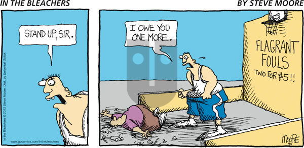 In the Bleachers on Sunday April 1, 2012 Comic Strip