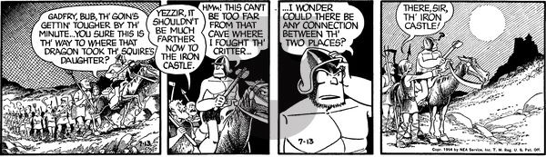 Alley Oop on Tuesday July 13, 1954 Comic Strip