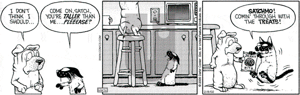 Get Fuzzy on Friday February 8, 2002 Comic Strip