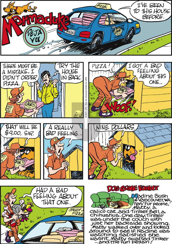 Marmaduke on Sunday October 13, 2013 Comic Strip