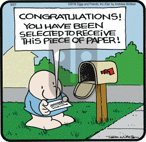 Ziggy on Thursday September 27, 2018 Comic Strip