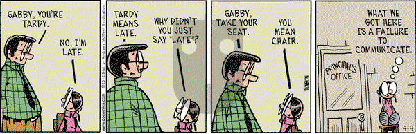 Grand Avenue on Monday April 9, 2018 Comic Strip