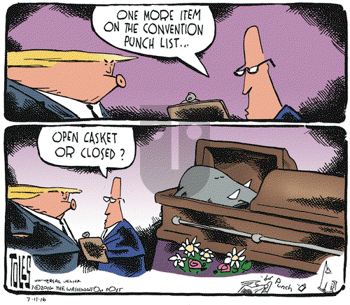 Tom Toles on Monday July 11, 2016 Comic Strip