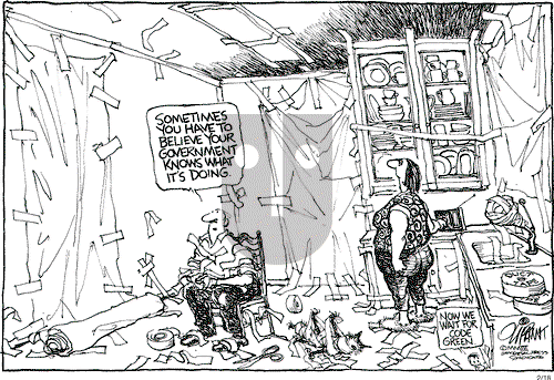 Pat Oliphant on Tuesday February 18, 2003 Comic Strip