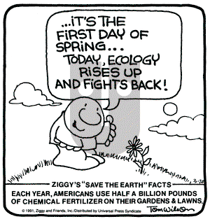 Ziggy on Monday March 25, 1991 Comic Strip