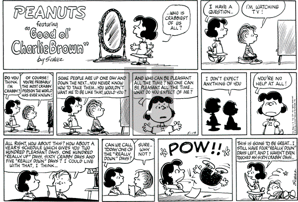 Peanuts - Sunday May 19, 1974 Comic Strip