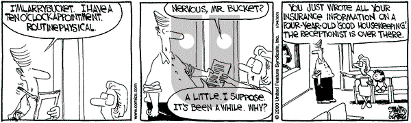 The Buckets on Thursday January 4, 2001 Comic Strip
