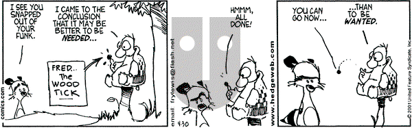 Over the Hedge on Monday April 30, 2001 Comic Strip