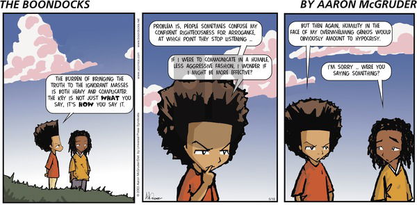 The Boondocks on Sunday May 18, 2003 Comic Strip