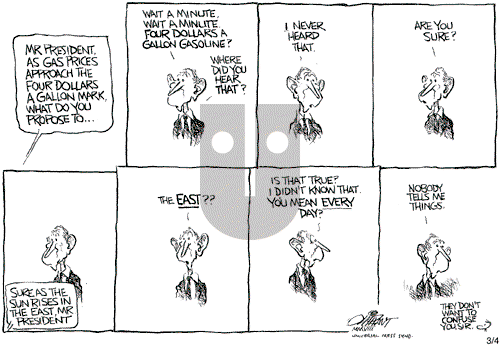 Pat Oliphant on Tuesday March 4, 2008 Comic Strip