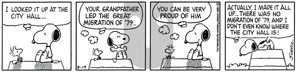 Peanuts on Monday August 19, 1985 Comic Strip