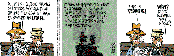 La Cucaracha on Thursday July 29, 2010 Comic Strip