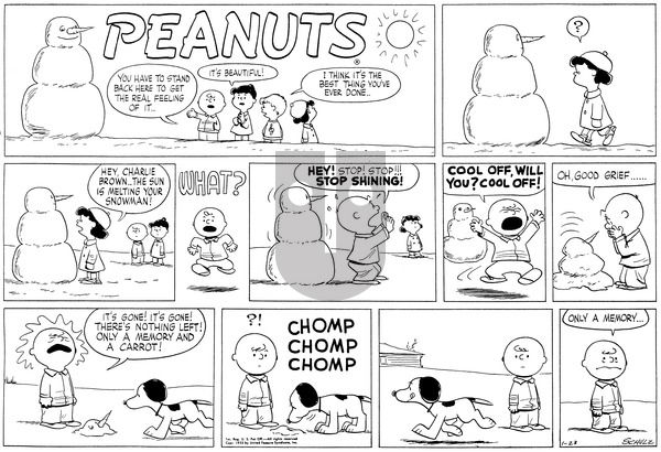 Peanuts on Sunday January 23, 1955 Comic Strip