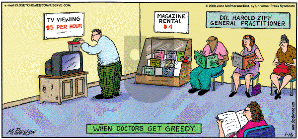 Close to Home on Sunday January 16, 2000 Comic Strip