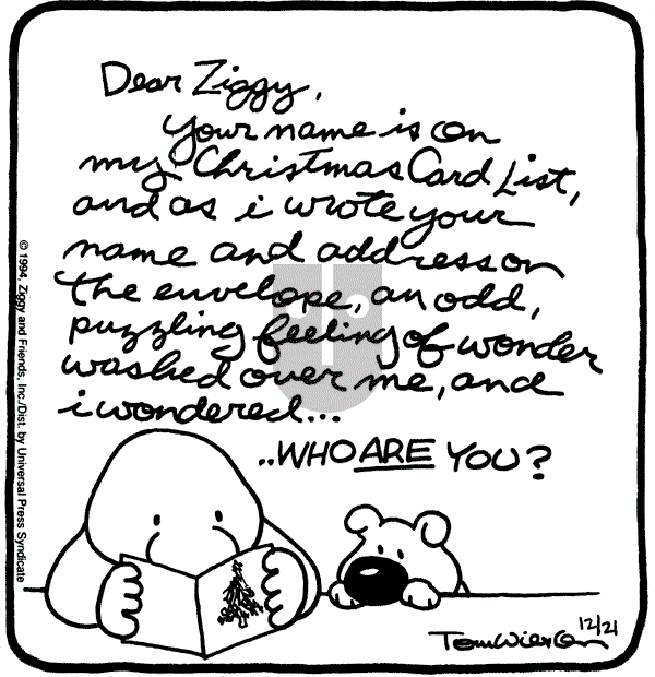 Ziggy - Wednesday December 21, 1994 Comic Strip