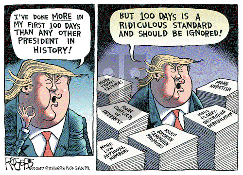 Rob Rogers on Tuesday April 25, 2017 Comic Strip