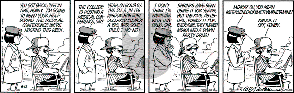 Doonesbury on Monday August 12, 1985 Comic Strip