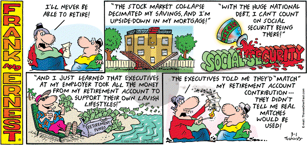 Frank and Ernest on Sunday March 1, 2009 Comic Strip