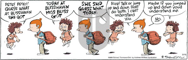 Cul de Sac on Monday September 16, 2019 Comic Strip