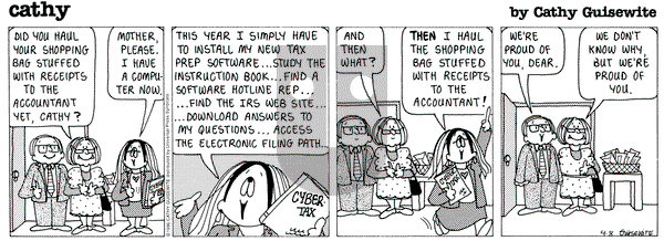 Cathy Classics on Monday April 8, 1996 Comic Strip