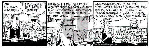 Monty on Thursday January 2, 2003 Comic Strip