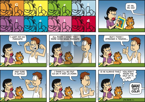 Garfield - Sunday July 1, 2012 Comic Strip
