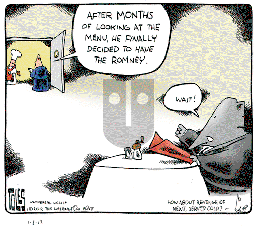 Tom Toles on Thursday January 5, 2012 Comic Strip