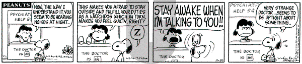 Peanuts on Wednesday November 20, 1968 Comic Strip