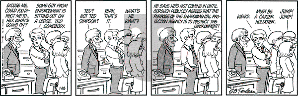 Doonesbury on Thursday January 28, 1982 Comic Strip