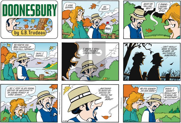 Doonesbury on Sunday November 25, 2001 Comic Strip