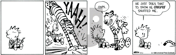 Calvin and Hobbes on Saturday August 11, 1990 Comic Strip